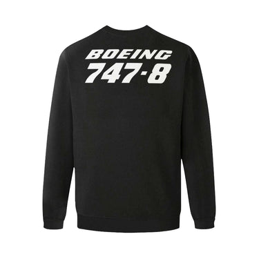 BOEING 747 Men's Oversized Fleece Crew Sweatshirt e-joyer